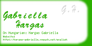 gabriella hargas business card